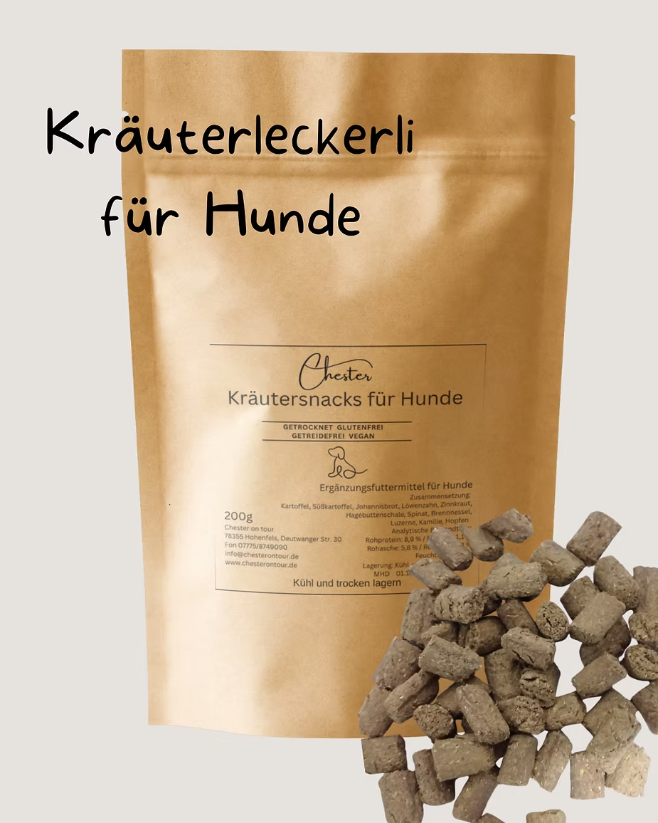 Kräuterleckerli für Hunde in Papiertüte, Leckerli zur Dekoratio 