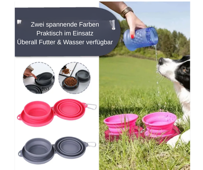 Chester Hundefutter Fressnapf Doppelnapf, faltbar