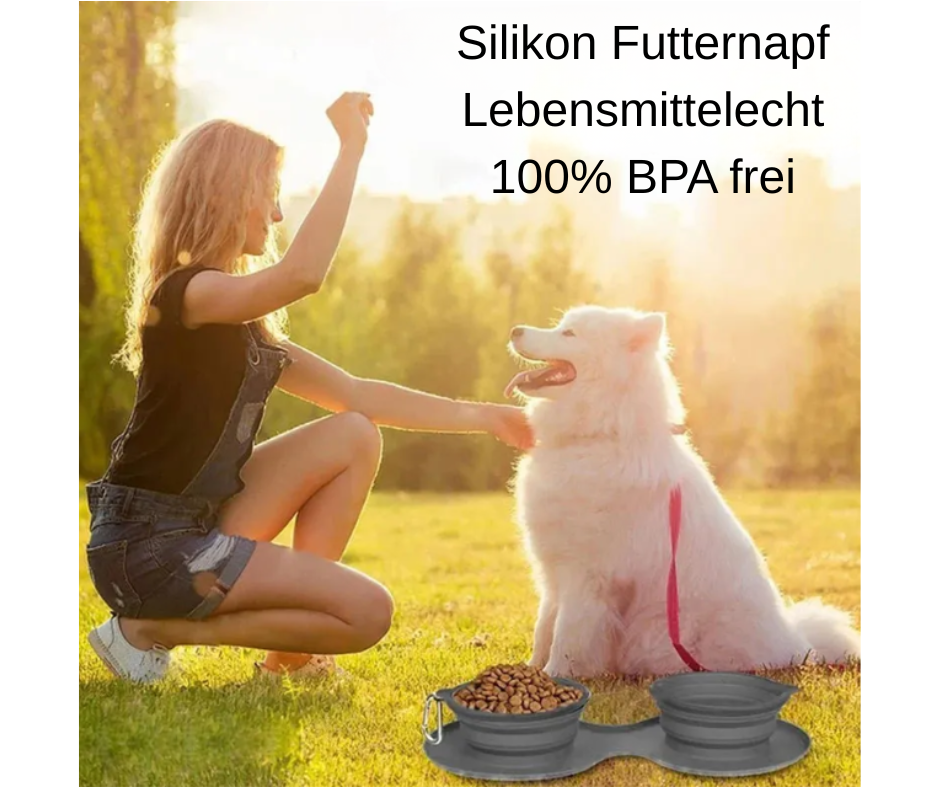 Chester Hundefutter Fressnapf Doppelnapf, faltbar