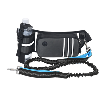 Bauchtasche mit Wasserflasche und Leckerlifach dunkelblau
