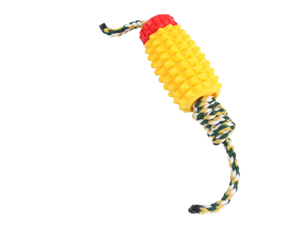 Chester´s Dental Power Tugger Gelb, Beißteil mit Baumwollseil für große Hunde