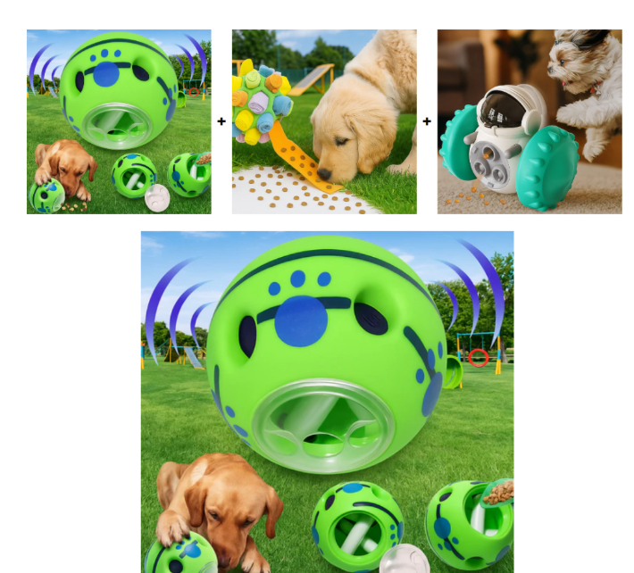 Drei Intelligenzspielzeuge mit Leckerliausgabe  im Bündel zum Sparpreis