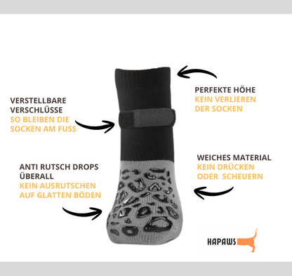 Hundesocken rutschfest und sicher am Bein