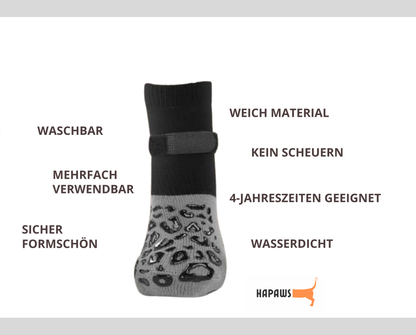 Hundesocken rutschfest und sicher am Bein