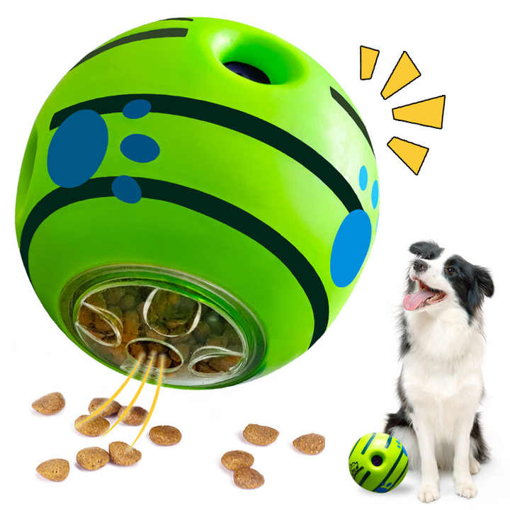 Hundeball mit Leckerli und Sound in Grün