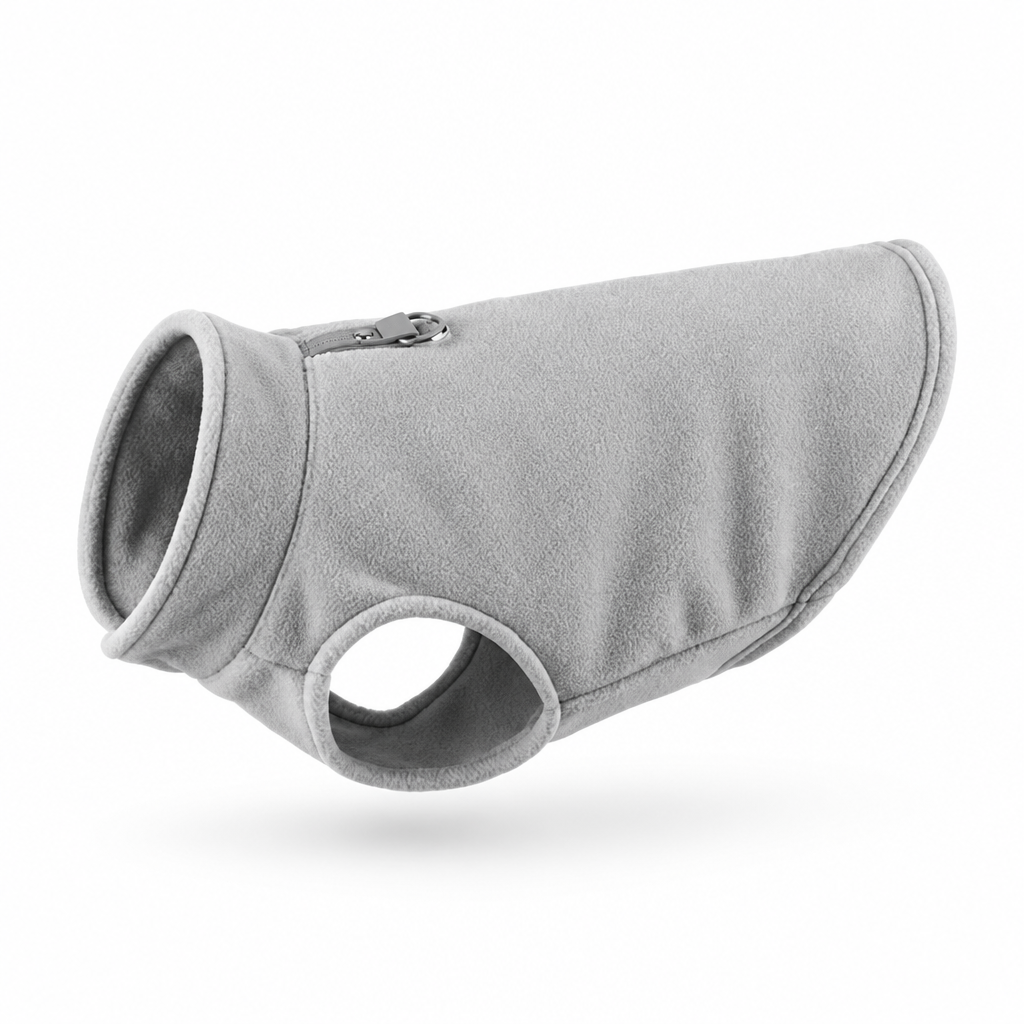Hundejacke aus Fleece in Grau