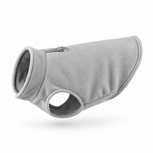 Hundejacke aus Fleece in Grau