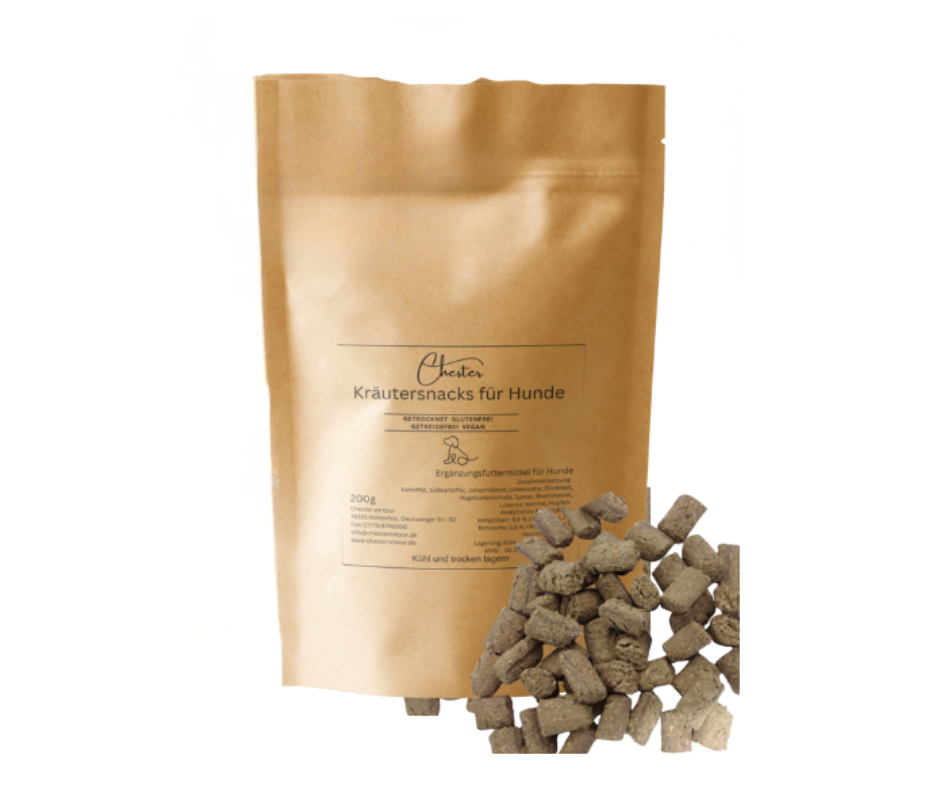 Kräutersnacks für Hunde im 200g Beutel