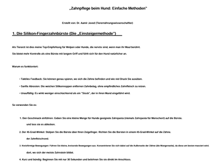 PDF Auszug Die Silikon-Fingerzahnbürste
