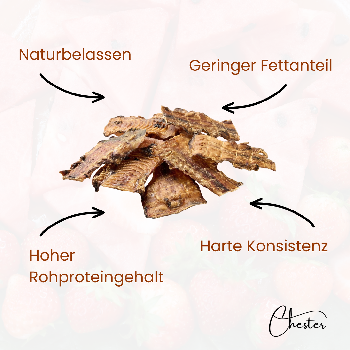 Mittig Rinder Gaumen kleine Pfeile mit naturbelassen, geringem Fettanteil, harte Konsistenz
