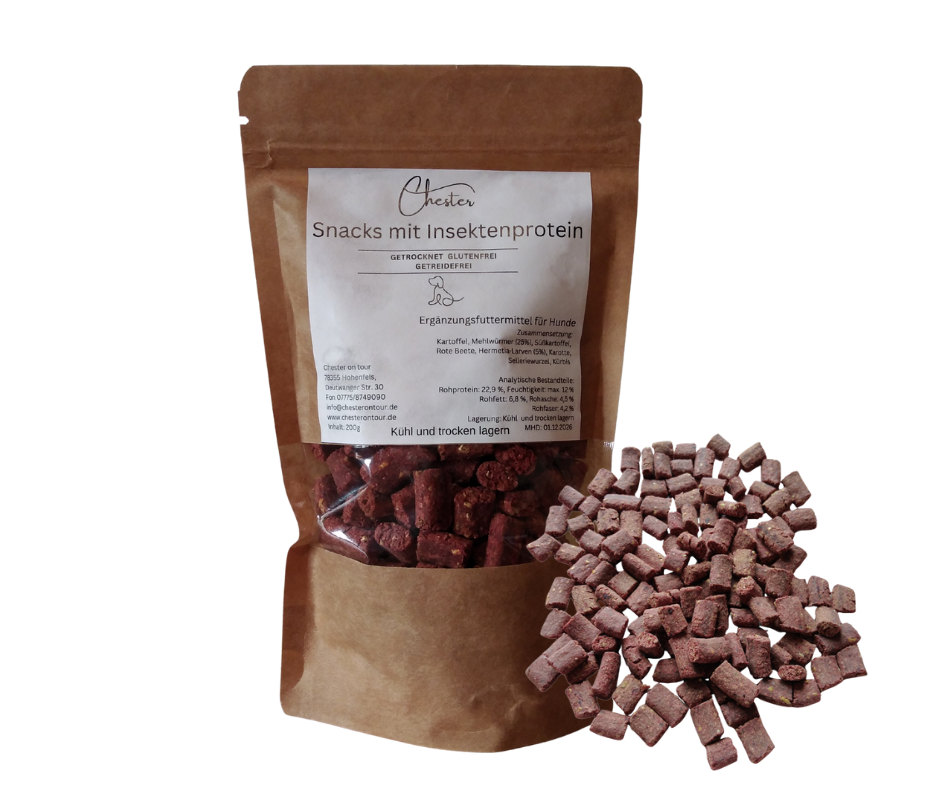 Snacks mit Insekten für Hunde 200g