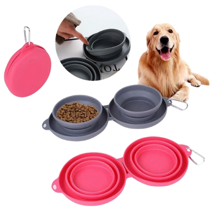 Chester Hundefutter Fressnapf Doppelnapf, faltbar