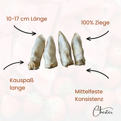Ziegenohren mit Pfeil-beschreibung: 10-17cm Länge, 100% Ziege, Kauspaß lange, Mittelfeste Konsistenz